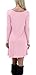 Women's Long Sleeve Casual Loose T-Shirt Dress Pink M