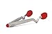 Dreamfarm Clongs | Non-Scratch, Stainless-Steel Tongs with Silicone Heads | Red, 12 Inches