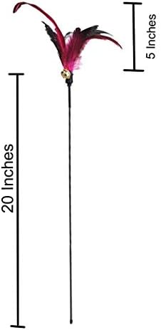 Mr Oreo Cat 50 cm Jumbo Size Pet Friendly Cat Toy Feather Teaser Stick (1 Pc)