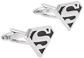 FariyFeel Jewelry Men's Creative Superman Cufflinks,For Wedding,Business