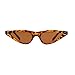 GIFIORE Vintage Retro Cat Eye Sunglasses For Women Mini Skinny Tiny Small Cateye Sun Glasses (Tortoise Frame Brown Lense)