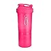 BOTTLED JOY Protein Shaker Bottle with 3-Layer Twist and Lock Storage, 100% BPA-Free Leak Proof SportMixer Fitness Sports Nutrition Supplements Non-slip Mix Shake Bottle 20oz 600ml (Pink)