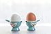 WD-Set of 2 Pcs Cute Bird Shape Ceramic soft or Hard boiled egg cup holder (Egg holder) - for Breakfast Brunch,kitchenware, home kitchen decoration or even a gift Sky color with cutely package.