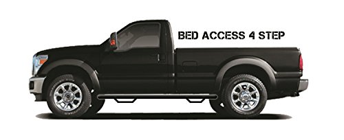N-FAB D0989RC-4 Gloss Black Nerf Step; Bed Access Dodge Ram 1500 / 2500 / 3500 Regular Cab 8' Long Bed (Fits Single Rear Wheel & Dually) 09-18