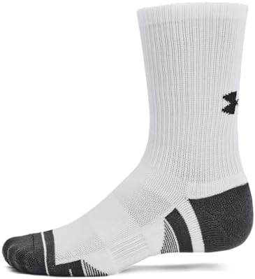 Ua Performance Tech 3pk Crew, Calcetines Unisex adulto, Blanco, L-XL