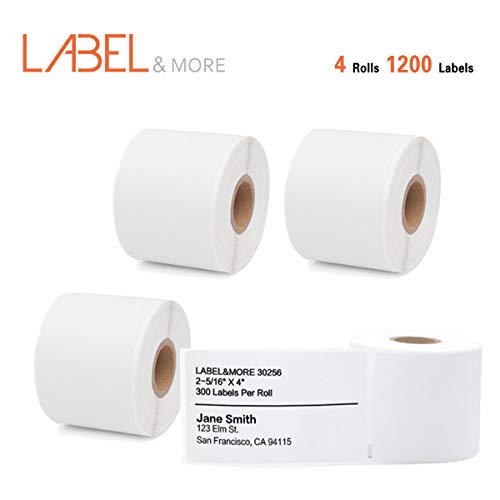 LABEL&MORE Dymo 30256 Label Compatible 2-5/16" X 4" Large Postage Shipping Labels Work with Dymo 400 450 LabelWriter Printers [4 Rolls, 1200 Labels] - Thumbnail 7