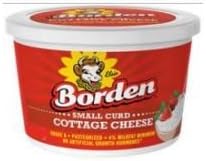 Borden Small Curd Cottage Cheese, 24 Fluid Ounce -- 6 per case.