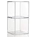 STORi Clear Plastic Stackable Makeup Storage and Display Cubes | Set of 2