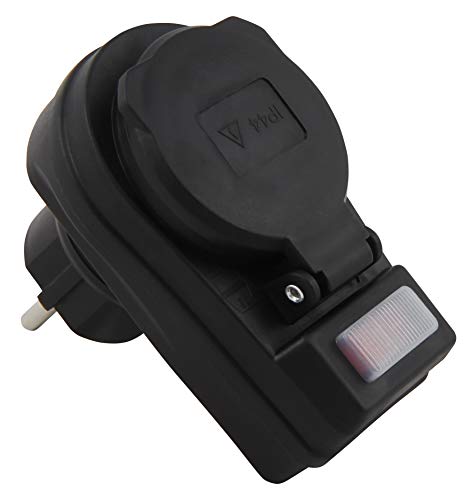 MC POWER - Steckdosenadapter Outdoorsteckdose Stromverteiler | für Außen | mit Schalter, 230V/3.680W, IP44