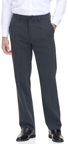 Soojun Men's Flex Pleated Front Classic Fit Dress Pants, Medium