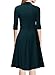 Miusol Women's Retro Deep-V Neck Half Sleeve Vintage Cocktail Swing Dress,Green,Medium