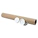 6 Pack of Mighty Gadget (R) Kraft Mailing Tube with Plastic end caps (2” x 15”)