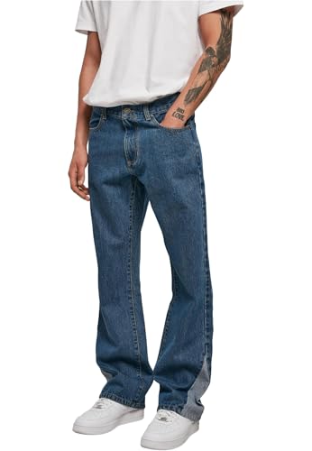 Urban Classics Men's Organic Triangle Denim Trouser, Mid Indigo Washed, W38