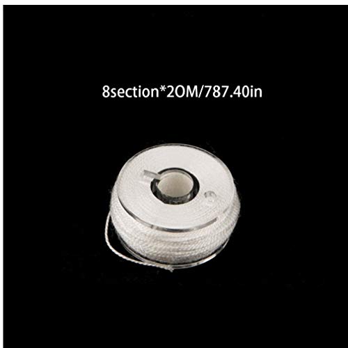 LAANCOO Angelschnur Carp Schnur Zubehör PVA 20M 8 Strands Wasserlösliche schnell auflösende Bandspulen-Tool Weiß – Bild 5