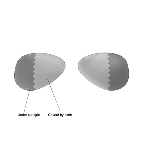Walleva Replacement Lenses for Ray-Ban Aviator Large Metal RB3025 58mm Sunglasses - 6 Options Available (Transition - Polarized) - Thumbnail 2