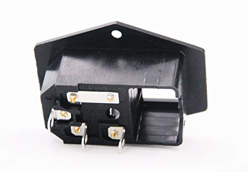 2 Pcs 3 Pin IEC320 C14 Inlet Module Plug 5A Fuse Switch Male Power Socket 10A 250V for Lab Equipment, Medical Devices