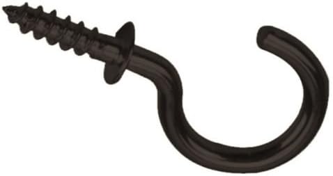 TD DesignsTD Designs Bronze/Black Cup Hooks 1/2" Key Jewelry Hooks Screw in (Pack of 20) Small