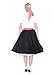 Hip Hop 50's Shop 1950s Adult Poodle Skirt Costume for Women (Black w/Pink XL/2X)