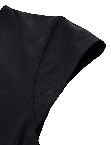 Lotusmile Graduation Dress, Women Sexy Cocktail Vintage Business Affordable Dress,Large All Black - Thumbnail 3