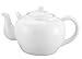 Harold Import Co. NT-653W HIC Teapot, White, Fine White Porcelain, 12-Cup, 75-Ounce Capacity
