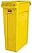 Rubbermaid Commercial Vented Slim Jim Trash Can Waste Receptacle, 23 Gallon, Yellow, Plastic, 1956188