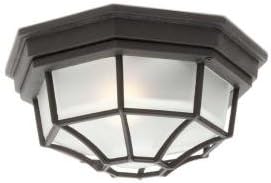 Hampton Bay Black 11 5 In 1 Light Outdoor Cast Aluminum Spiderweb Flush Mount Hb7072p 05 Close To Ceiling Light Fixtures Amazon Com