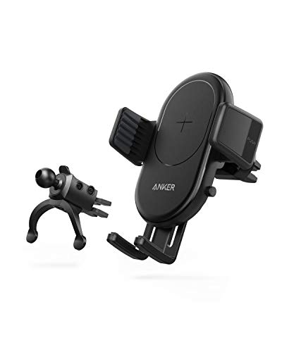 Anker Wireless Charger, PowerWave 7.5 Car Charger with Air Vent Phone Holder, 7.5W for iPhone 11, 11 Pro, 11 Pro Max, XS Max, XS, XR, X, 10W for Galaxy S10 S9 S8, Note 10 Note 9(No Car Charger)