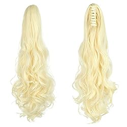 22 Inch Long Wavy Hair Ponytail Synthetic Wrap On