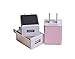 USB Wall Charger, URmaker 3Pack 5V/1A Universal Portable Travel Adapter High Speed USB Charger Plug for iPhone 7, 7 Plus, 6S, 6S Plus, iPad, Samsung S8 S7, LG G5 G4, HTC and More, Black Gold Rose Gold