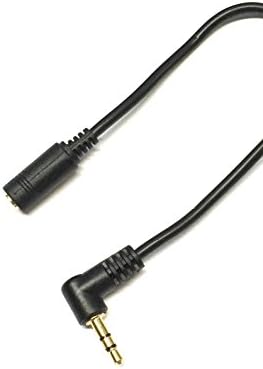 MountainTop Industries 2' 3.5mm Male Right Angle to 3.5mm Female Gold Stereo Audio Cable