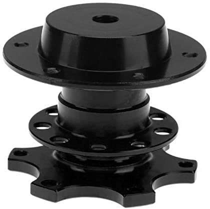 Photo 1 of BestTeam Universal Steering Wheel Snap Off Quick Release Hub Adapter Boss Kit With 6-hole Steering Wheel Hub (Black)