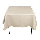 LinenTablecloth 70-Inch Square Polyester Tablecloth Eggplant