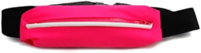 LED Running Belt Workout Belt Waist Pack Storage for Phone Key Cash Card Tissues - Running Riding Hiking Camping Men Women and Kids - Night LED Lights Express by Tiontiontime (Pink)