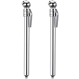 Hotop 2 Pack Tire Gauges Tire Pressure Gauges, Pencil Style (Silver)