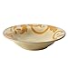 Rachael Ray Dinnerware Gold Scroll 10-Inch Round Serving Bowl, Almond Cream