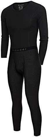Ekouaer Men’s Thermal Underwear Soft Cotton Long Johns Winter Base Layering Set S-XXXL