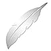 Garwarm 3D Fashion Modern Creative Removable Decorative Acrylic Frameless Mirror Wall Art Sticker Mural for Home Office Decor Girls Kids Living Room Bedroom Fitting Room-Silver Feather
