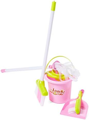 Mommy's Little Helper Toy Mini Sized Cleaning Play Set w/ Broom, Mop, Dust Pan, Brush, Bucket