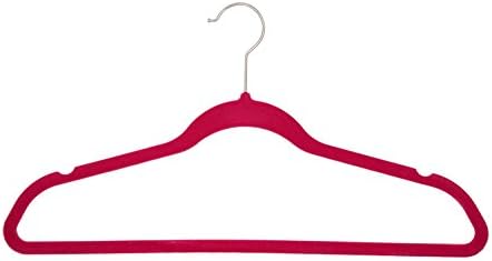 MetU Velvet Suit Hangers Thickness 4 mm - 10 Pack, Charming Red