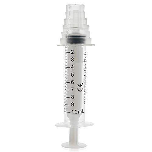 Oral Medicine Syringes with Bottle Adapter (Transparent, 10 Pack