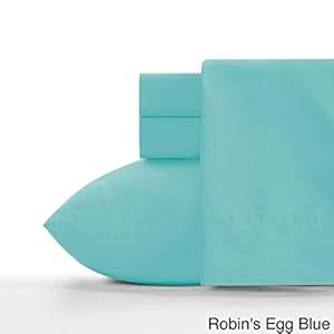 Amazon.com: 4 Piece Girls Robin's Egg Blue Queen Sheet Set