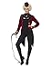 Smiffys Women's Lady Mime Artist Costume, Dress, Collar, Beret, Gloves, Tights and Make-Up, Funny Side, Serious Fun, Size 6-8, 24627