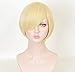 BININBOX Black Butler Alois Trancy Men's Short Straight Anime Cosplay Costume Full Wig Blond Hair Party Wigs