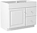 Design House 531954 Wyndham Ready-To-Assemble 1 Door/2 Drawer Vanity, White, 36