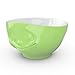 FIFTYEIGHT PRODUCTS TASSEN Porcelain Bowl, Happy Face Edition, 16 oz. Light Green, (Single Bowl) for Serving Cereal, Soup