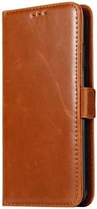 DENDICO Case for Huawei Mate 20, Premium Leather Wallet Case Huawei Mate 20 Magnetic Flip Protective Case Book Cover with Card Holder - Light Brown