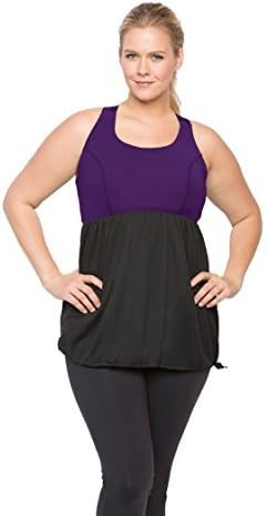Lola Getts Plus Size BabyDoll Top with Full Shelf Bra - Size 2 Iris/Black