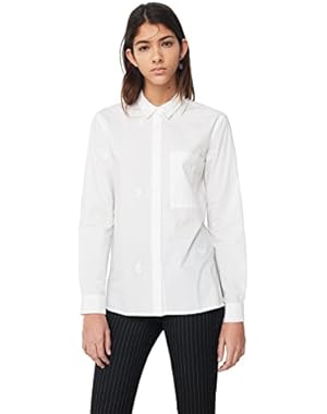 Mango Women's Embroidered Cotton Shirt