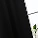 Deconovo Blackout Curtains Panels for Bedroom - Thermal Insulated Rod Pocket Room Darkening Drapes, Noise-Reducing Curtains, 38W x 45L Inch, Black, 2 Panels