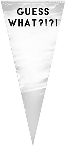 Guess What Triangle Shape Garden Flag&amp;Decorative Flag For Wedding Home Outdoor Garden&amp;Anniversary Home Outdoor Garden Decor 12'x30'